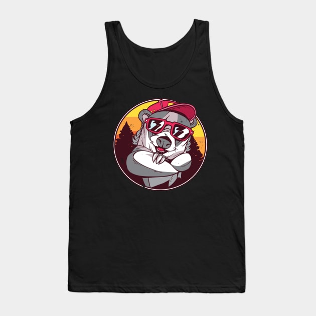 Funny Wilderness Badger Tank Top by BamBam